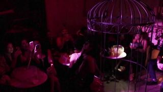 Donna Fetish Mask performs aerial burlesque @ Pour Vous