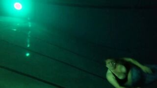 Night time mermaid tail swim session