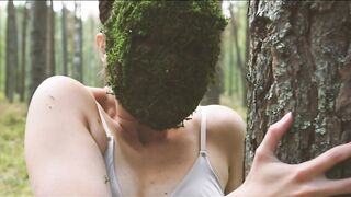 Naked Shoot. Artistic Softcore duo dance in forest