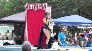 Katie Sutra's funny Charlie Chaplin inspired skit at Ponderosa Sun Club