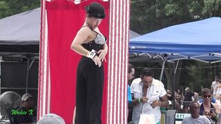 Katie Sutra's funny Charlie Chaplin inspired skit at Ponderosa Sun Club