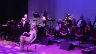 Burlesque dancer Miss Miranda with Sea Raisin Ragtime Revue