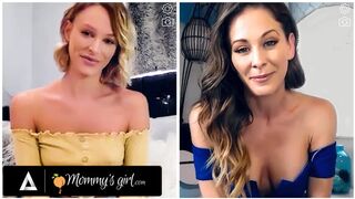 MOMMYSGIRL Hungry Emma Hix And Stepmom Cherie DeVille Share Their Humid Gash On Webcam