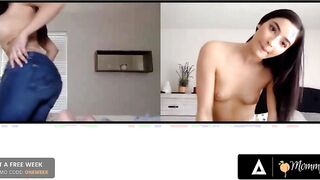 MOMMYSGIRL Insane Grounded Emily Willis Wanks With Her Stepmommy On Movie Call