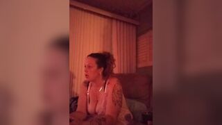 Cougar with bosom showcasing frolicking vid games