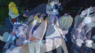 (3 DIMENSIONAL manga porn)(Hairy) Rabbit gang-fuck