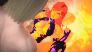 Cartoon Fuck with Starfire Girl
