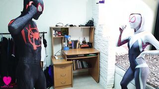 Sexy Spider-Man Multiverse: Miles Morales Passionately Fucked Gwen Stacy & filled her mouth with cum