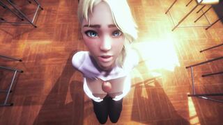 [SPIDERMAN] POV Spider Gwen go out with you (3D PORN 60 FPS)