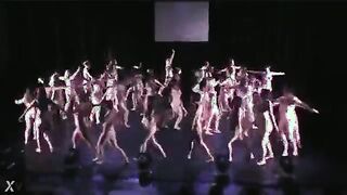 mature gals bare on stage