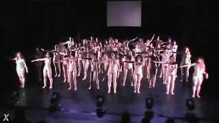 mature gals bare on stage