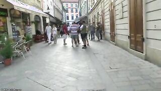 Kinky light-haired doll susanne nude on public streets