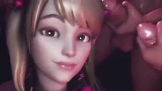 D.Va Bukkake Overwatch 3D Hentai