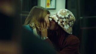 Ophelie Bau, Lola Bessis - Loving (2021) hot nude and lesbian kiss scene