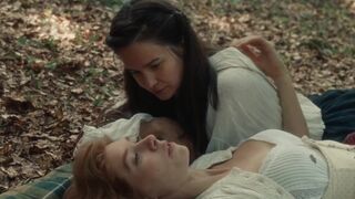 Vanessa Kirby , Katherine Waterston - The World to Come (2020) lesbian sexy scenes