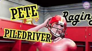 3D CARTOON PORN SHOW. Busty Teen Blowjob By Two Footbal Players In The Locker Room