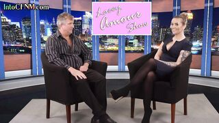 CFNM facial British amateur babe gives BJ in live TV show