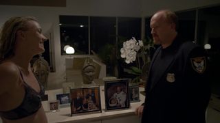 Yvonne Strahovski - Louie s04e02 (2014) celebrity topless scenes