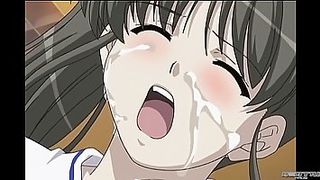 Cartoon brunette, Kelly is screaming from pleasure while getting fucked, because it feels so good