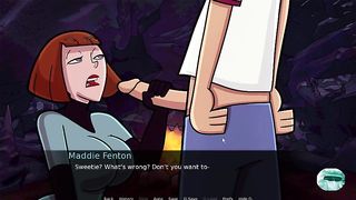 Red haired, cartoon lady is fucking her husband's friend, because she likes his rock hard dick