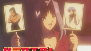 Pretty Cartoon brunette with pigtails is using her deep throat to please a guy she likes