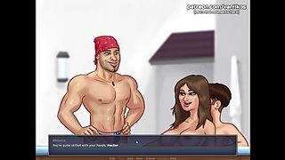 Cartoon brunette got fucked from the back and couldn't stop moaning during an intense orgasm