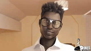 Busty, cartoon woman is sucking her lover's dick deeper than ever before, in a POV style