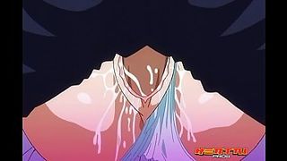 Cartoon babe got super aroused while her co- worker was squeezing her big milk jugs