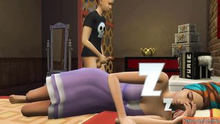 Cartoon couple is fucking all day long, since they are alone at home and extremely horny