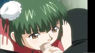 Cartoon chick is having hardcore sex in the train, after giving a blowjob to a handsome stranger