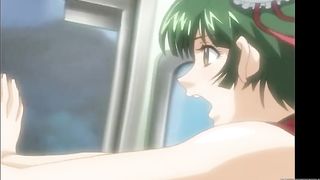 Cartoon chick is having hardcore sex in the train, after giving a blowjob to a handsome stranger