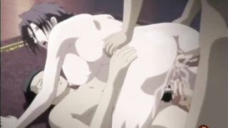 Cartoon brunette is screaming from pleasure while getting fucked, because she is about to cum