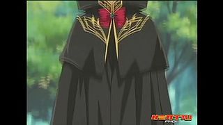 Cartoon guy got an amazing blowjob from a forest witch and then he fucked her brains out