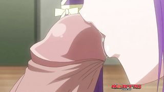 Cartoon babe is moaning during an intense orgasm with a guy who has a huge dick