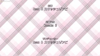 Cartoon brunette with massive milk jugs is spreading up and screaming from pleasure while cumming