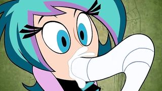 Cartoon chick is about to have first tentacle experience that will make her cum