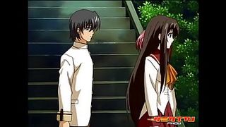 Slutty cartoon brunette wth big boobs is desperate to get fucked hard, until she cums