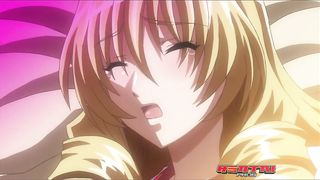 Cartoon cock teaser with big tits is moaning during a hardcore fuck and an intense orgasm