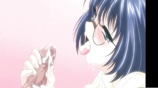 Cartoon slut with blue hair and massive tits is screaming from pleasure while getting fucked hard