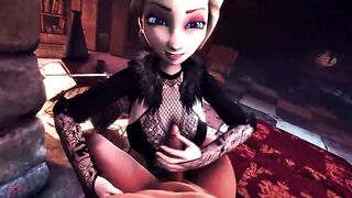 3D Parody Series - Elsa fromcartoon Frozen has another adult secret
