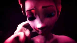 3D Parody Series - Elsa fromcartoon Frozen has another adult secret