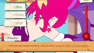 Cartoon chick with big tits is spreading up and getting fucked hard, in many positions