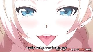 Cartoon slut is sucking a rock hard dick like a pro, before getting fucked very hard