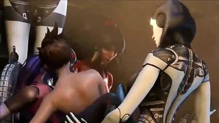 Cartoon babes are orgying while being lost in space to pass their time and have fun