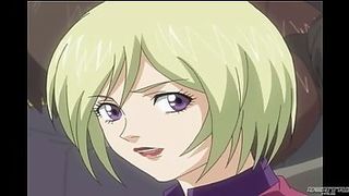 Cartoon chick is trying not to moan too loud while cumming, but it feels so fucking good