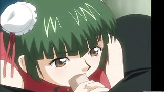 Cartoon chick is trying not to moan too loud while cumming, but it feels so fucking good