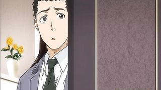 Cartoon babe with big tits needs a good fuck as soon as possible, even at work