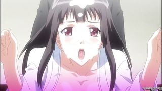 Busty, cartoon brunette is moaning during a casual fuck, because she is about to cum