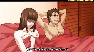 Cartoon girl with pigtails is sucking her best friend's dick and getting fucked instead of studying