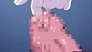 Cartoon chick got fucked so hard that she started drooling while having an intense orgasm